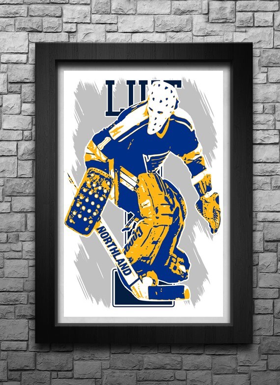 MIKE LIUT St Louis Blues Art Print Poster with Jersey Design Free Shipping