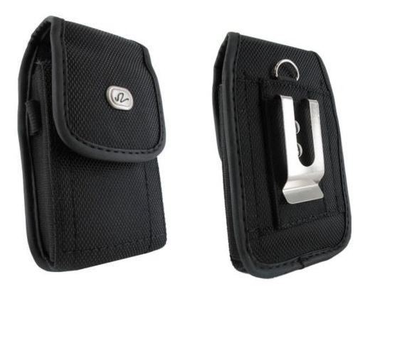 Canvas Case Belt Holster Pouch with Clip/Loop for Consumer Cellular ZTE Avid 579