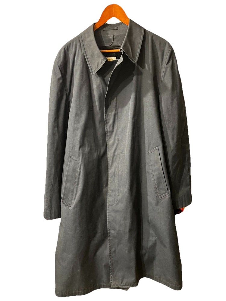 Vintage 1970s London Fog Maincoat Trench Coat Mens 44L Blue Faux Fur Lining