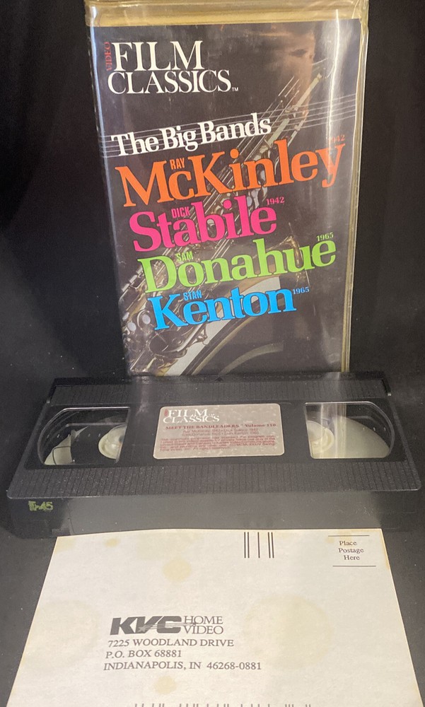The Big Bands Volume 110 VHS McKinley Stabile Donahue Kenton Working EX