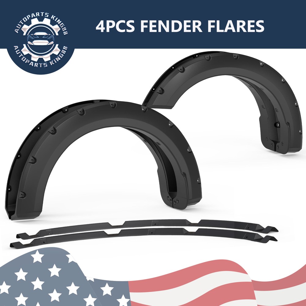 Fender Flares Pocket Rivet for 2021-2022 Ford F150 F-150 Tire Coverage Flexible