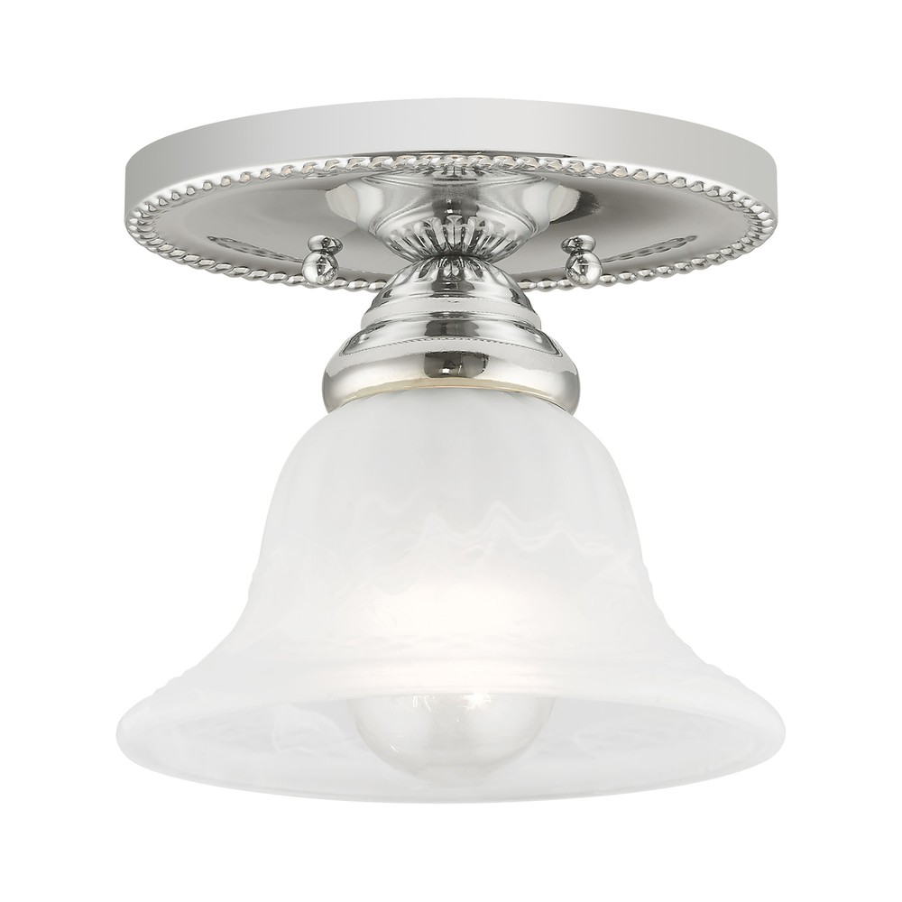 Livex Lighting 1530 Chrome Edgemont Semi-Flush Ceiling Fixture With 1-Light