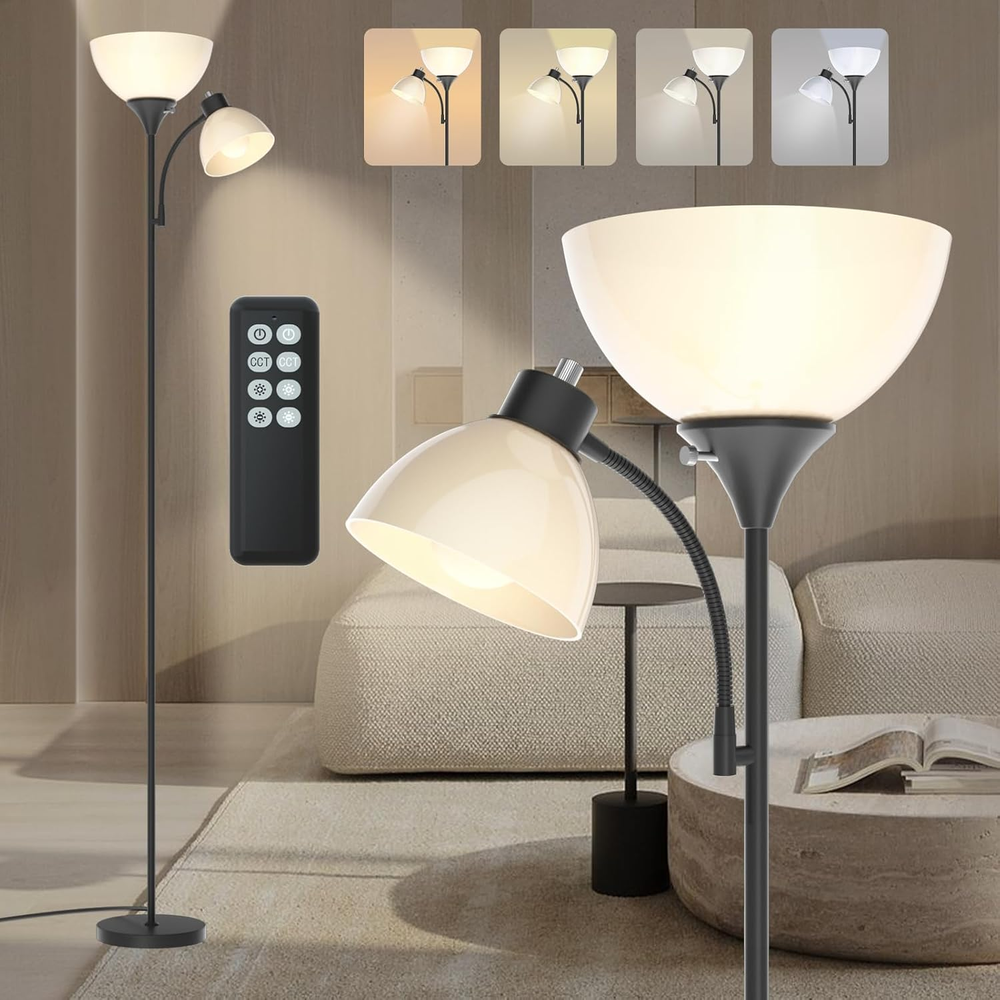 Super Bright 11W+7W 2100LM LED Torchiere Floor Lamp for Living Room