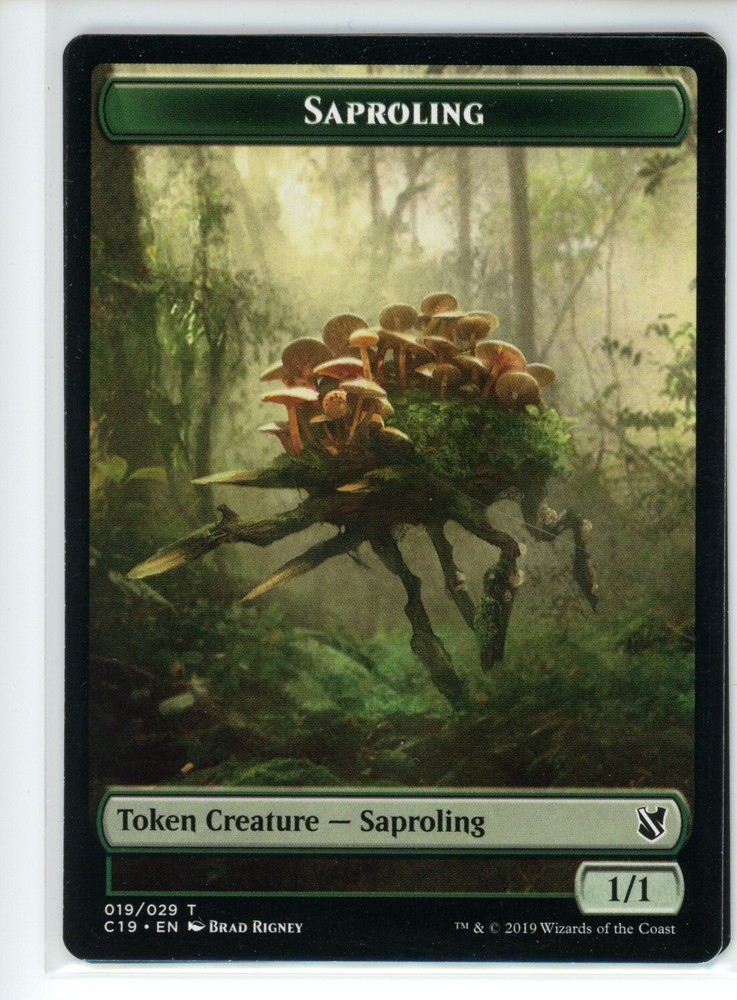 SAPROLING MANIFEST DOUBLE-SIDED TOKEN MTG Commander 2019 C19 Card #19/28 LP