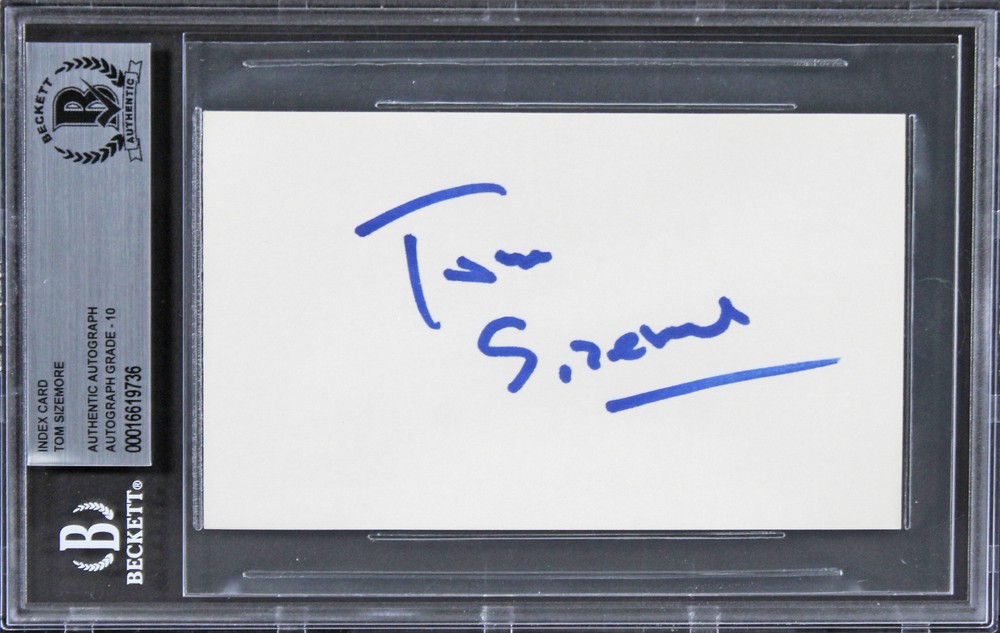 Tom Sizemore Saving Private Ryan Signed 3x5 Index Card Auto 10! BAS Slabbed