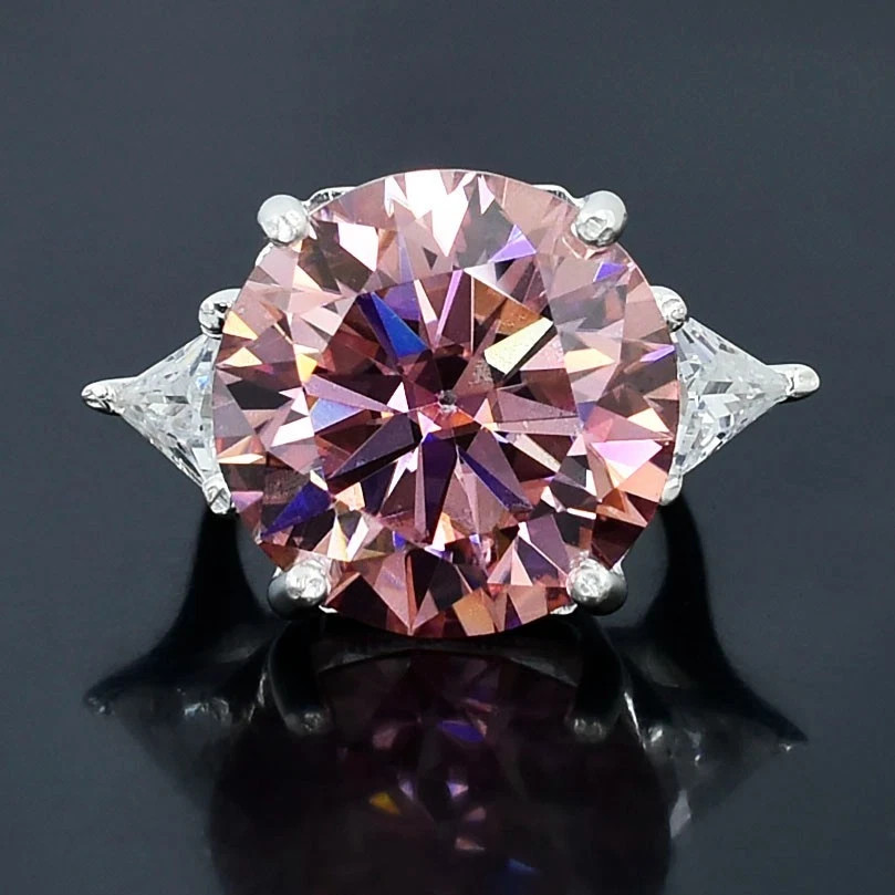 RARE 26.90 Ct Certified Pink Diamond Solitaire Ring-FREE Diamond Studs & Tariffs