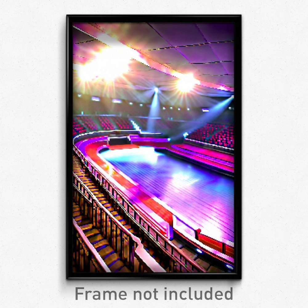 8-Bit Pixel Art Glossy Arena Poster – Psychedelic Trippy Gaming Print