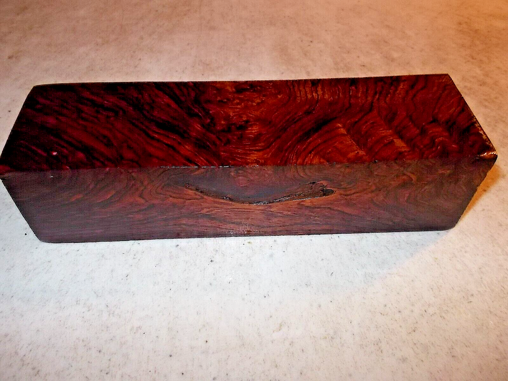 WOODEN HONDURAN ROSEWOOD BURL BLOCK GUN GRIPS KNIFE SCALES BOX TOPS -A46