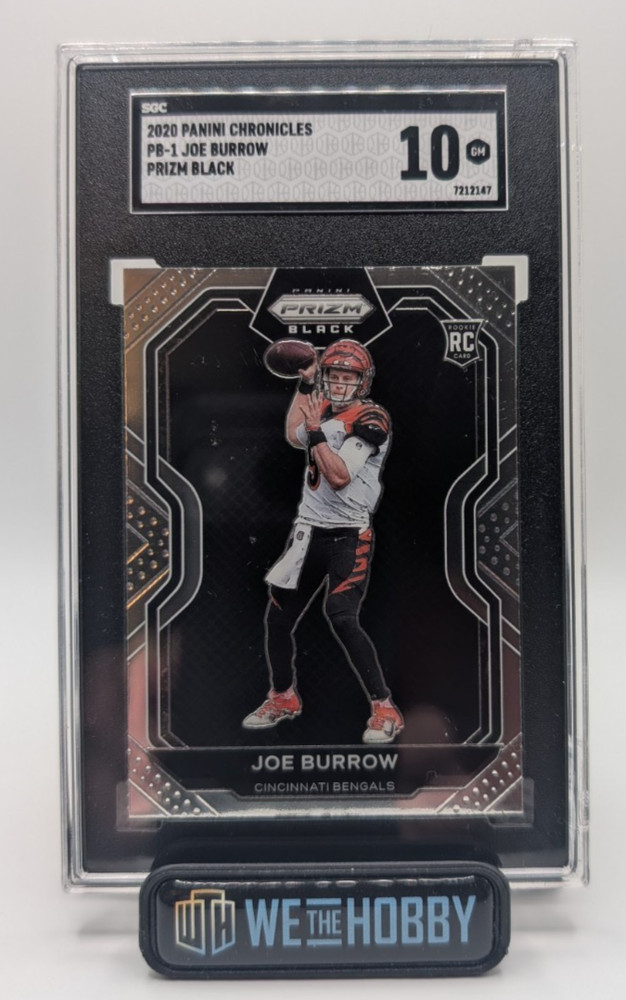 Joe Burrow 2020 Panini Chronicles Prizm Black Rookie PB-1 SGC 10 Bengals