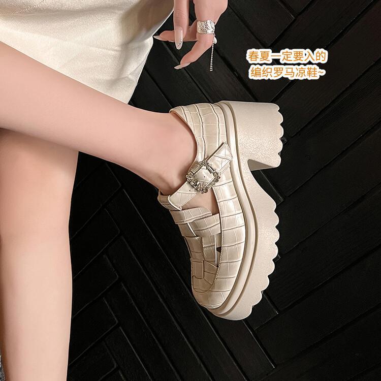 Women's Summer T-Strap Pumps Thick Sole Comfort Work Casual Shoes  