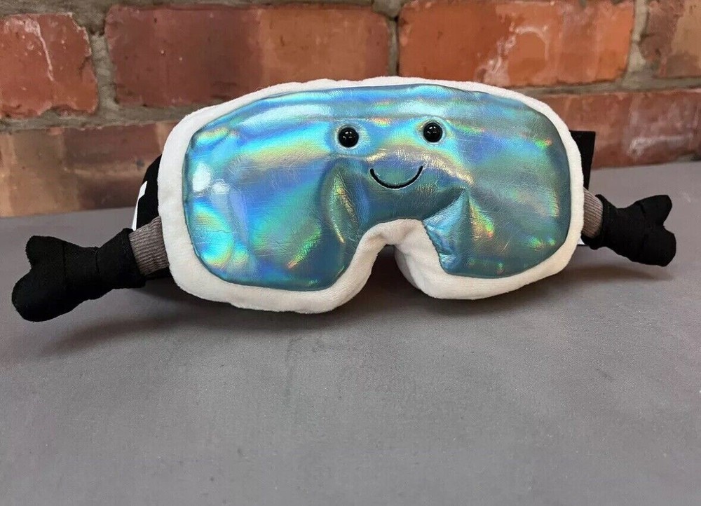 Jellycat Amuseables Sports Ski Goggles Soft Plush Beanie Buddy New With Tags U.S. Seller Fast Shipping