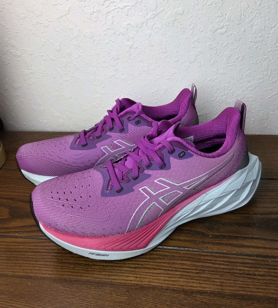 ASICS Women's Running shoes NOVABLAST 4 Bold Magenta/Black Aqua 1012B510  Sz 9