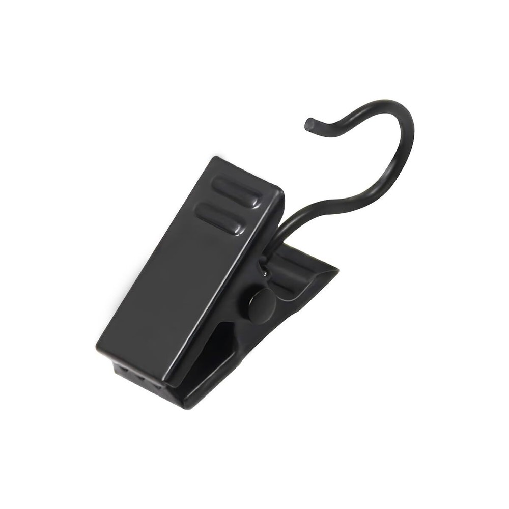 Small Curtain Clips Hooks 100 Pack Black Metal Patio Awning Light Clips Hanger S