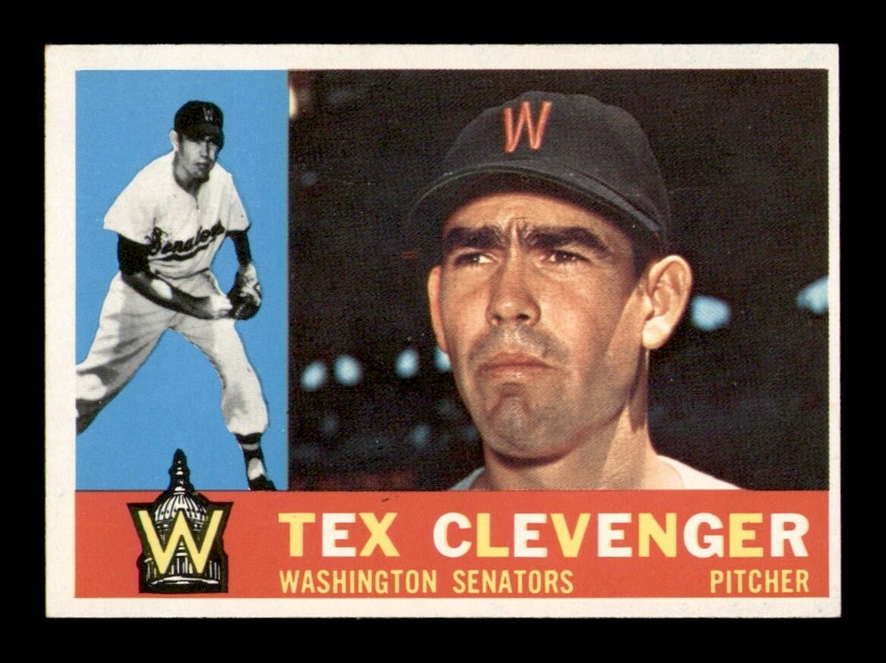 1960 Topps #392 Tex Clevenger NM Vintage Baseball Card OBGcards