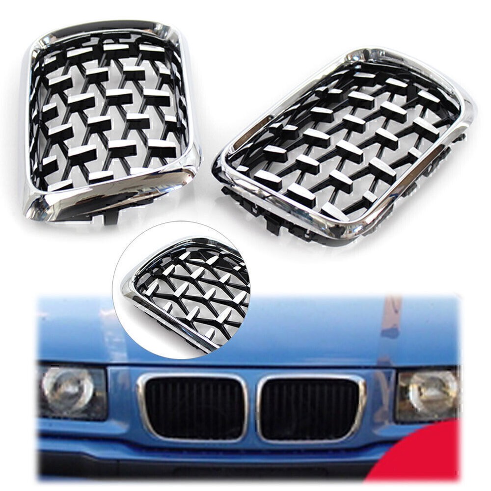 For BMW 3 Series E36 1997-99 Car Front Grille  Meteor Style Chrome Grill