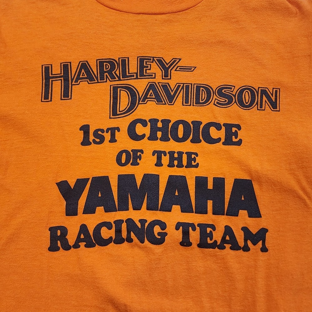 Vintage 1970s Harley Davidson 1st Choice Yamaha Racing Team Jacket Size M USA Rare Collectible