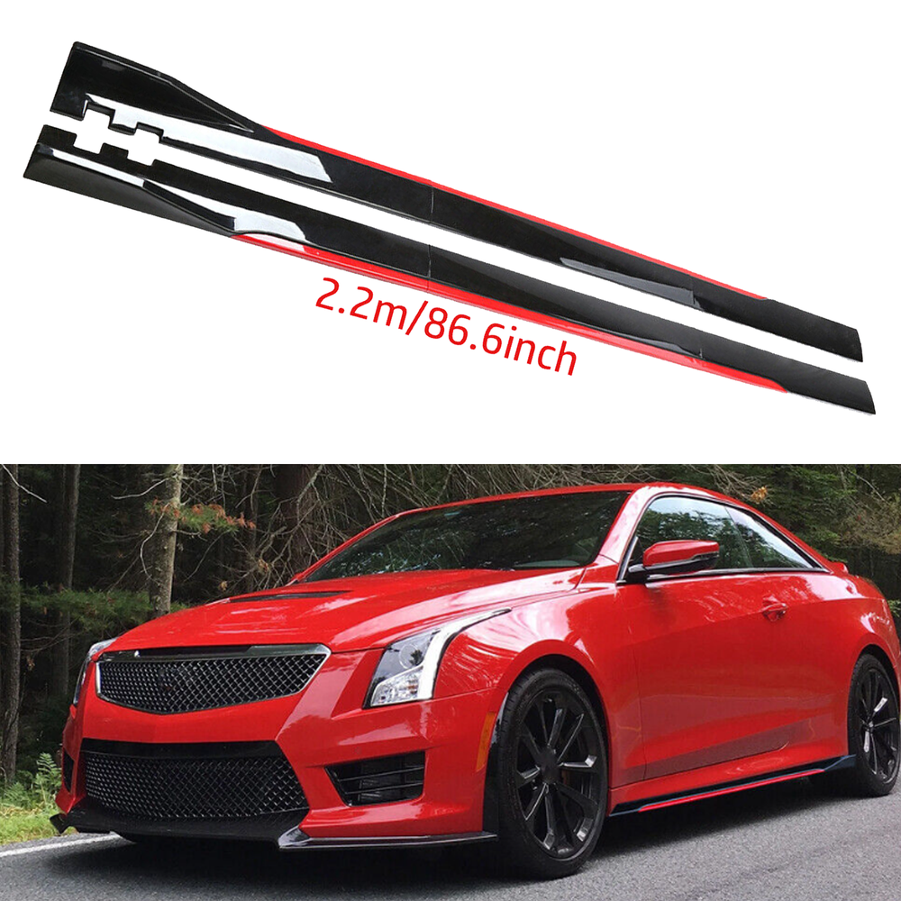 For 2013-2019 Cadillac ATS Side Skirt Extension Body Kit Splitter Spoiler G