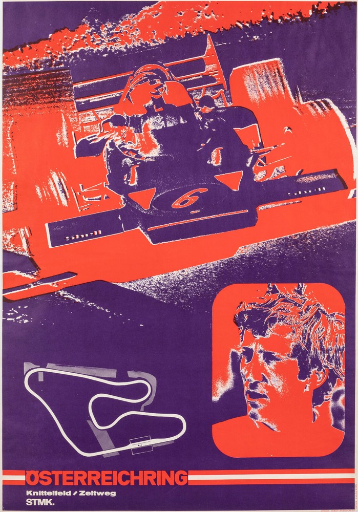 Original Poster - Österreichring F1 Circuit - Vintage 1987 Automobile Racing Memorabilia and Collectible