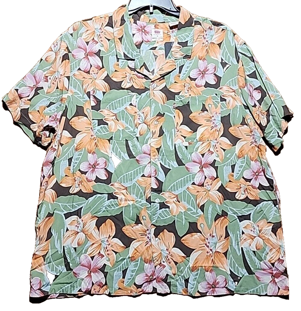 Levis Classic Camper Relaxed Fit Button Up SS Shirt Men's XL NWT MSRP$54
