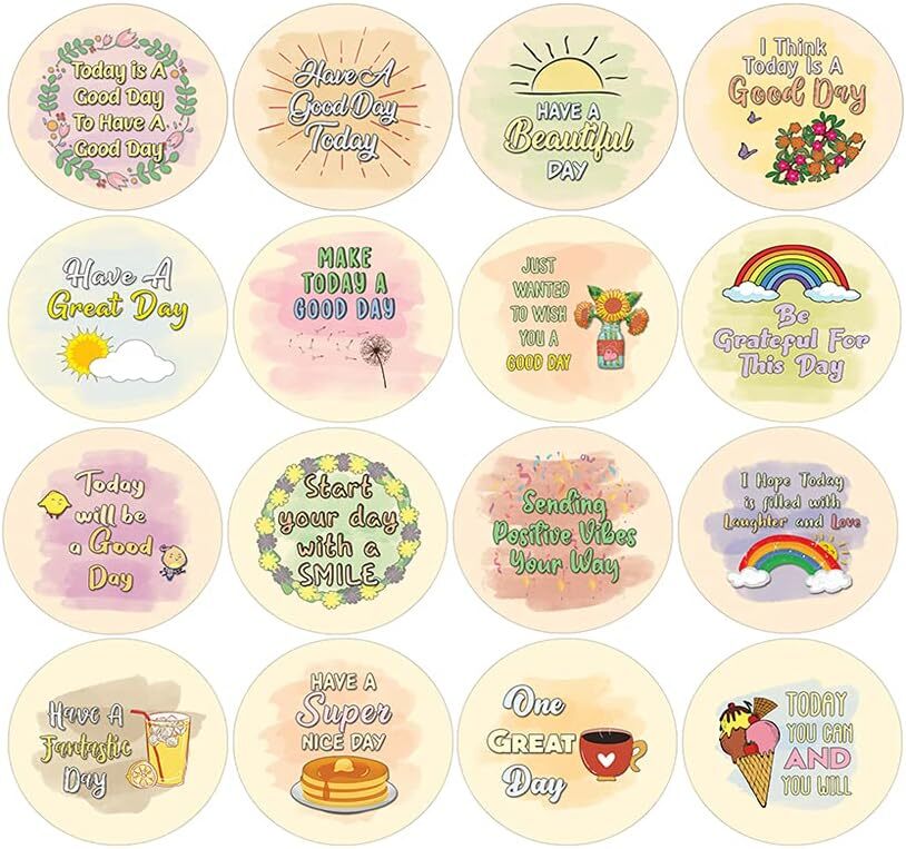 Boost your day with Today is a Good Day Stickers – 5 sets of 16 vibrant designs