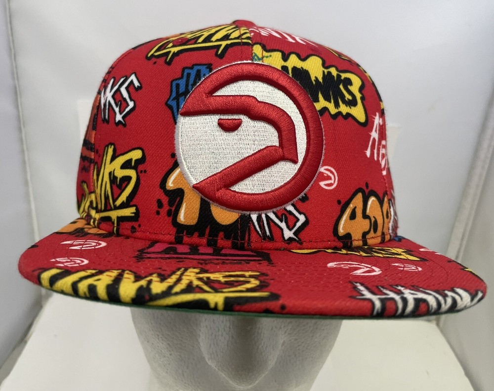 Mitchell & Ness NBA Atlantic Hawks Basketball HWC Sticker Pack Snapback Hat Cap