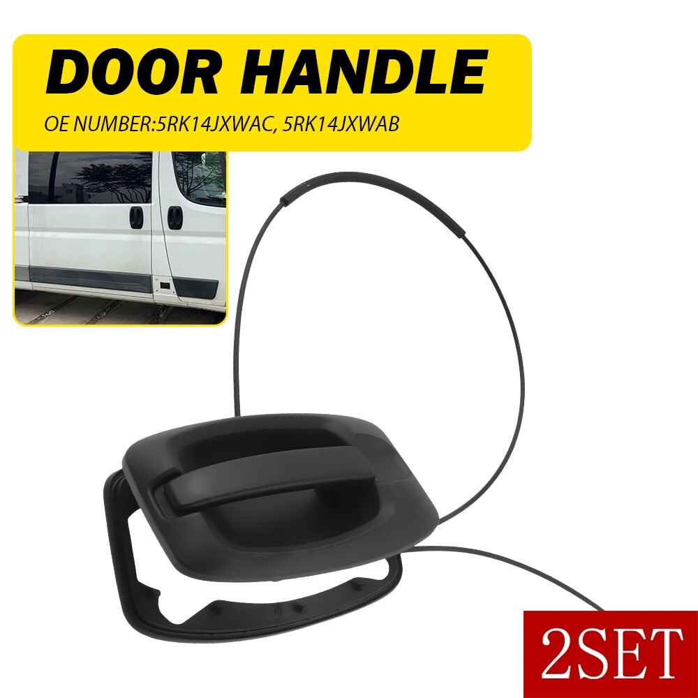 2PCS Side Sliding Door Handle & Cable Assy LH=RH For 2014-22 Ram ProMaster Van M