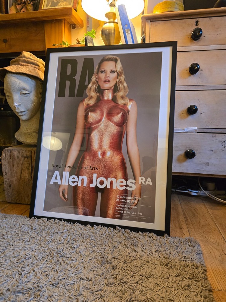 kate moss  Allen Jones  RA poster 2014 -framed Rare- hard to find like Banksy