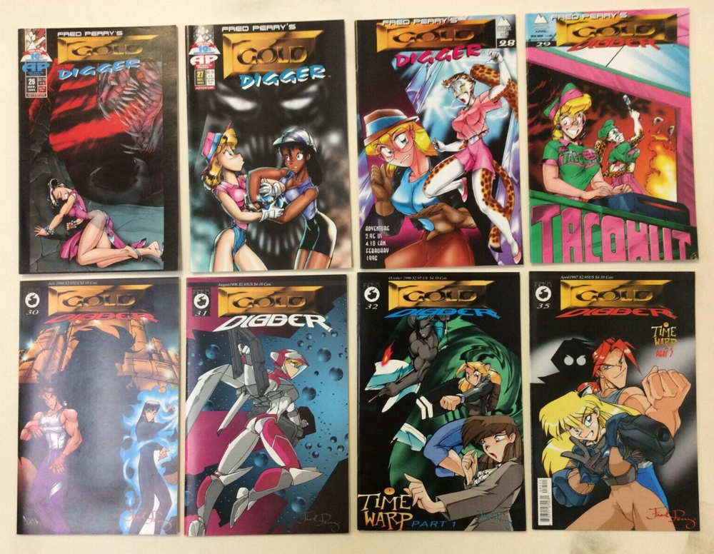 GOLD DIGGER #26-32 & #35-39 VF/NM to NM- Antarctic Press 1995-98 Comics