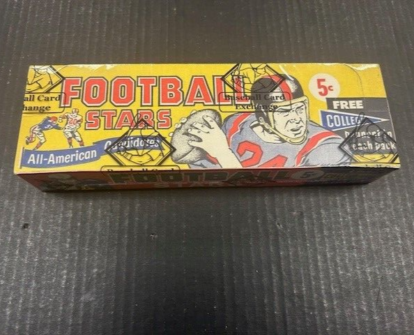 1961 NU CARD ALL AMERICAN FOOTBALL WAX BOX  BBCE SEALED
