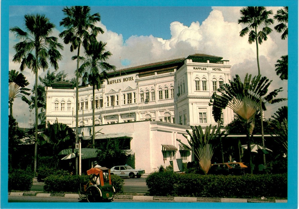 RAFFLES, HOTEL, SINGAPORE, Equator, Population, Cultures, Postcard