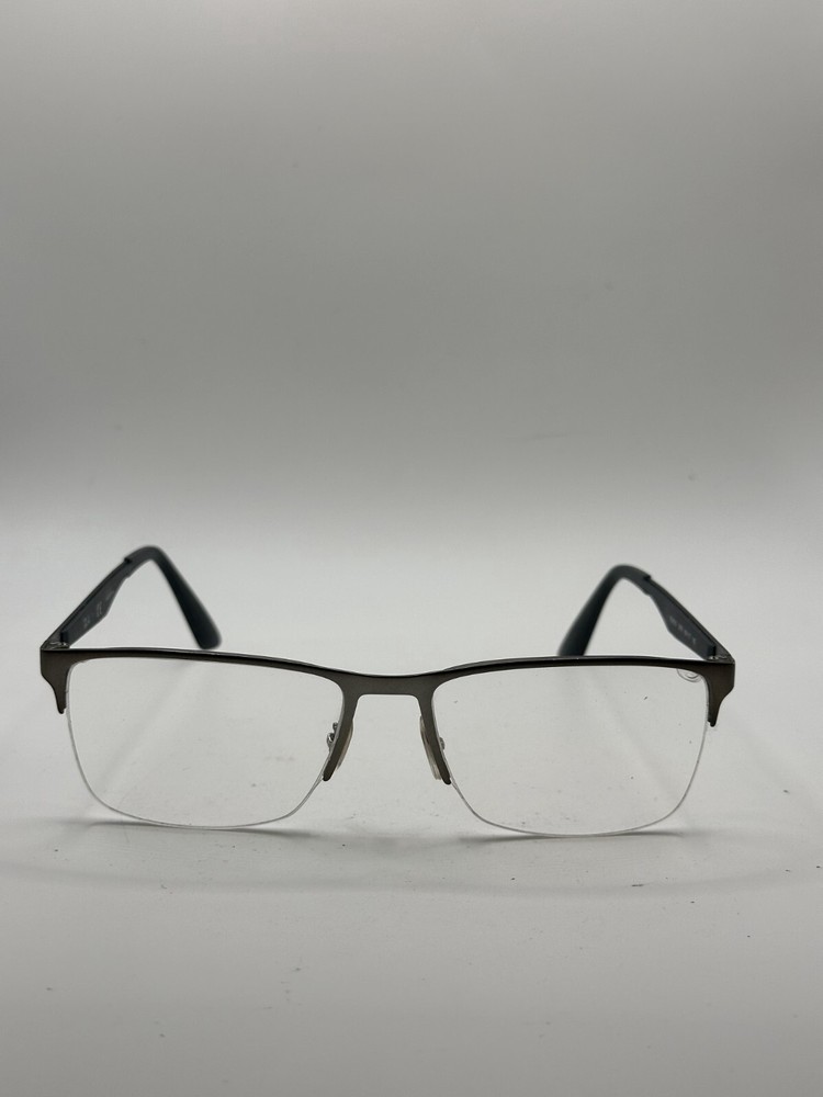 Ray-Ban RB6335 2855 Matte Gunmetal Rectangular Eyeglasses Half Rim FRAMES ONLY