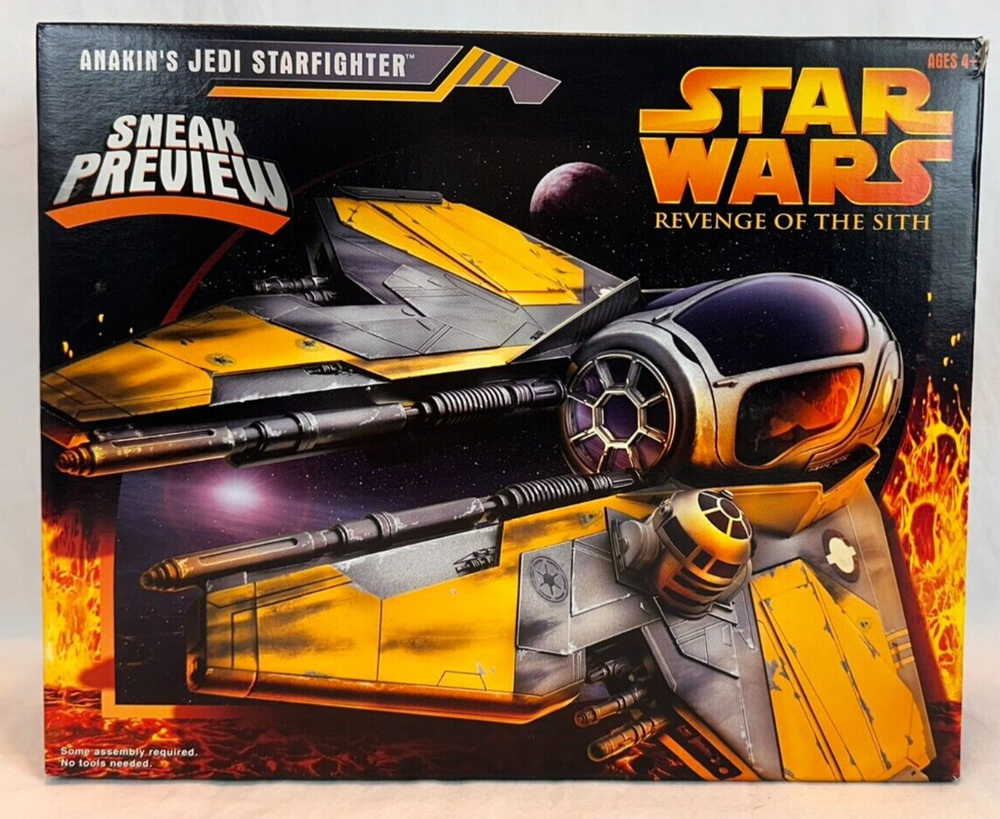 Star Wars Revenge of Sith Anakin’s Jedi Starfighter 2005 Vehicle Hasbro NIOB