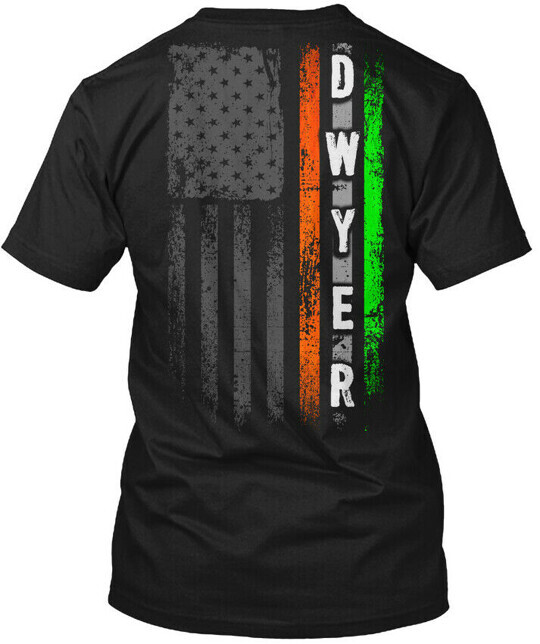 Dwyer Family Irish American Flag T-Shirt Made in the USA Size S to 5XL