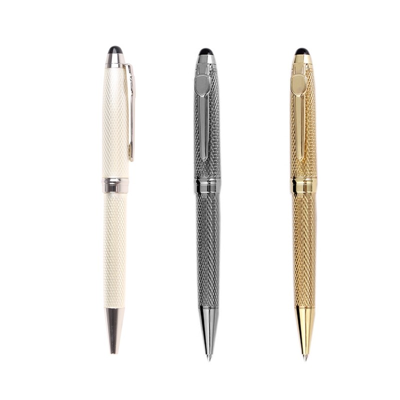 Metal Ballpoint Pen Twist Action Business Signing Pen Refillable for Office