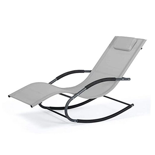 Patio Chaise Lounge with Removable Pillow for Outdoor Relaxation  