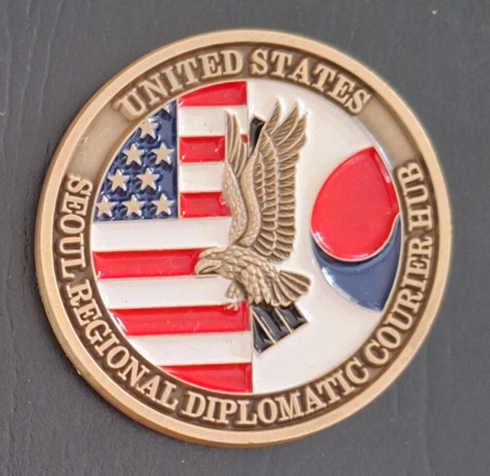 Diplomatic Courier Service Seoul Hub Challenge Coin