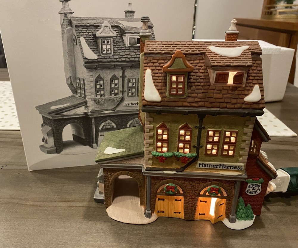 DEPT 56 Dickens Village HATHER HARNESS 5823-8 Retired 1994 with Original Box & Sleeve