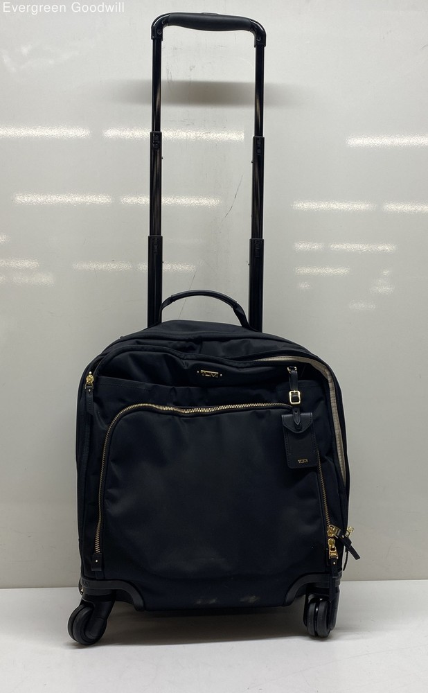 Tumi Black Voyageur Oslo Compact 4-Wheeled Carry-On Suitcase