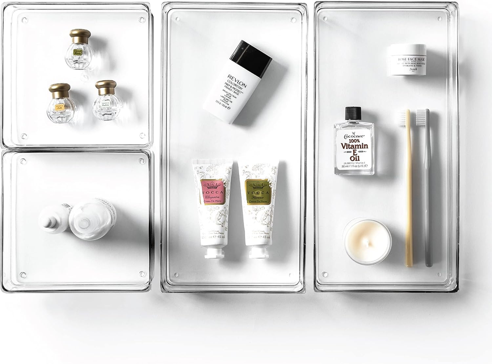 | 4-Piece Drawer Organizer Bin Set | the MODULAR | Multi-Purpose Storage | Durab