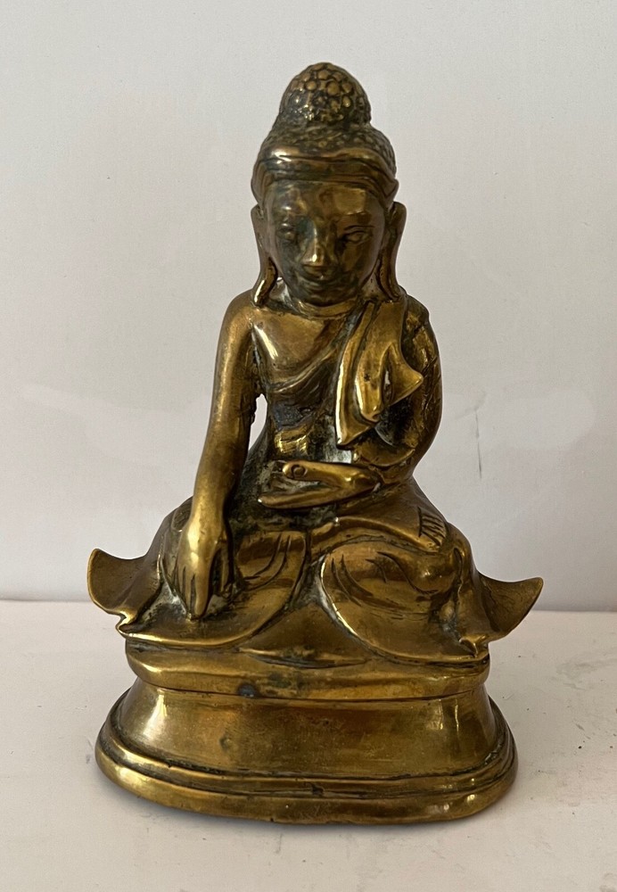 Small Bronze Mandalay Seated Buddha Statue