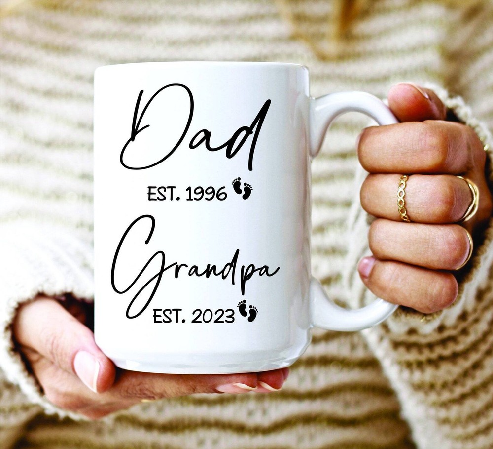 Promoted To Grandpa Gift Dad To Grandpa Custom New Grandfather Gift New Papa Pre