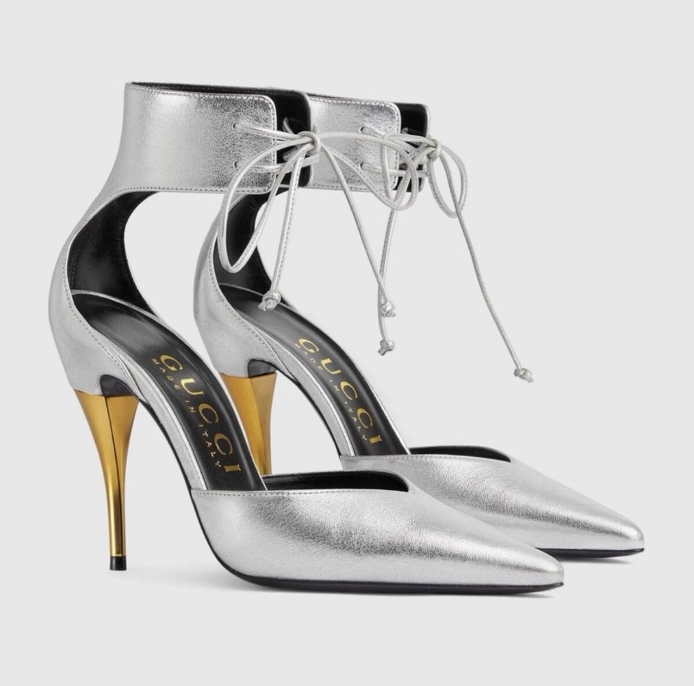 BNWT Gucci High Heel Pumps W/ Ankle Cuffs Size 38 US 8 $1,200