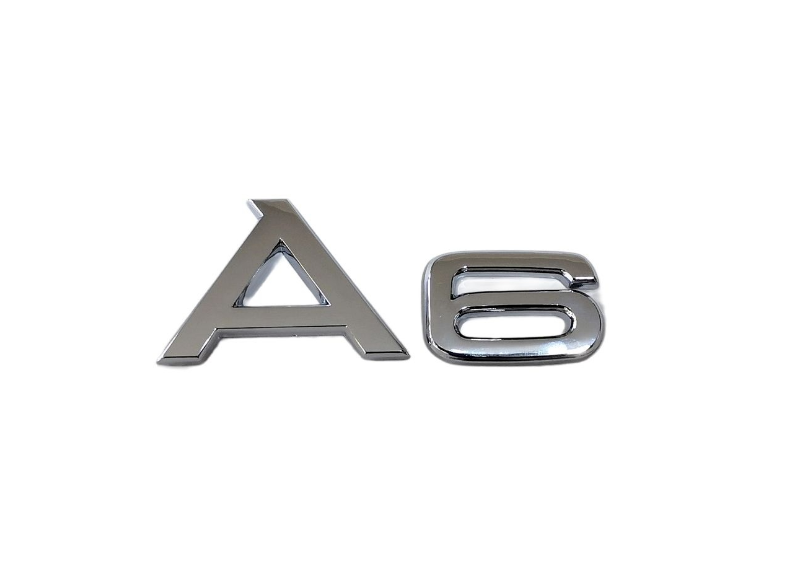 CHROME FIT AUDI A6 REAR TRUNK EMBLEM BADGE NAMEPLATE DECAL LETTER NUMBER NEW