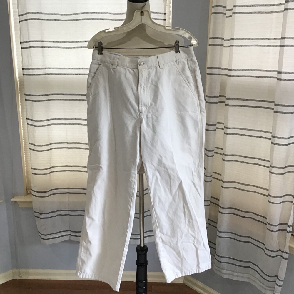 VTG Tommy Hilfiger Men Size 33/32 Khaki Cargo Pants Utility Y2K Cotton Preppy