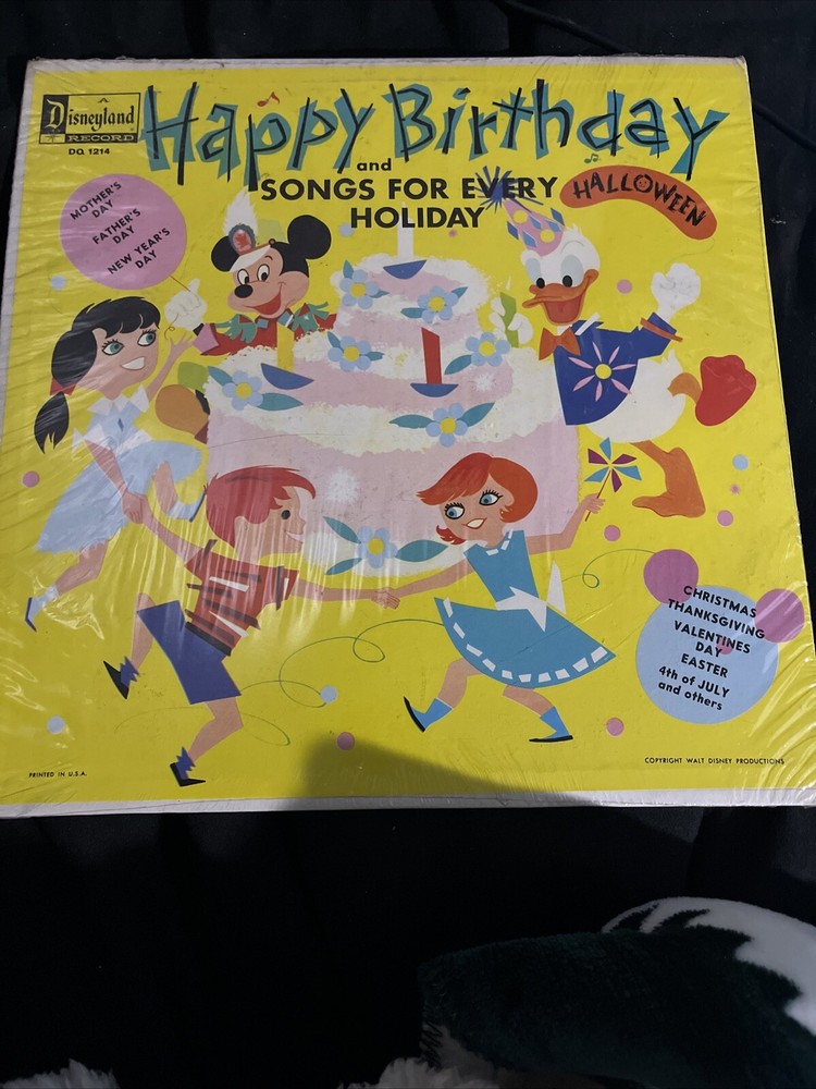 Vintage Disneyland Happy Birthday And Songs For Every Holiday,  DQ 1214.