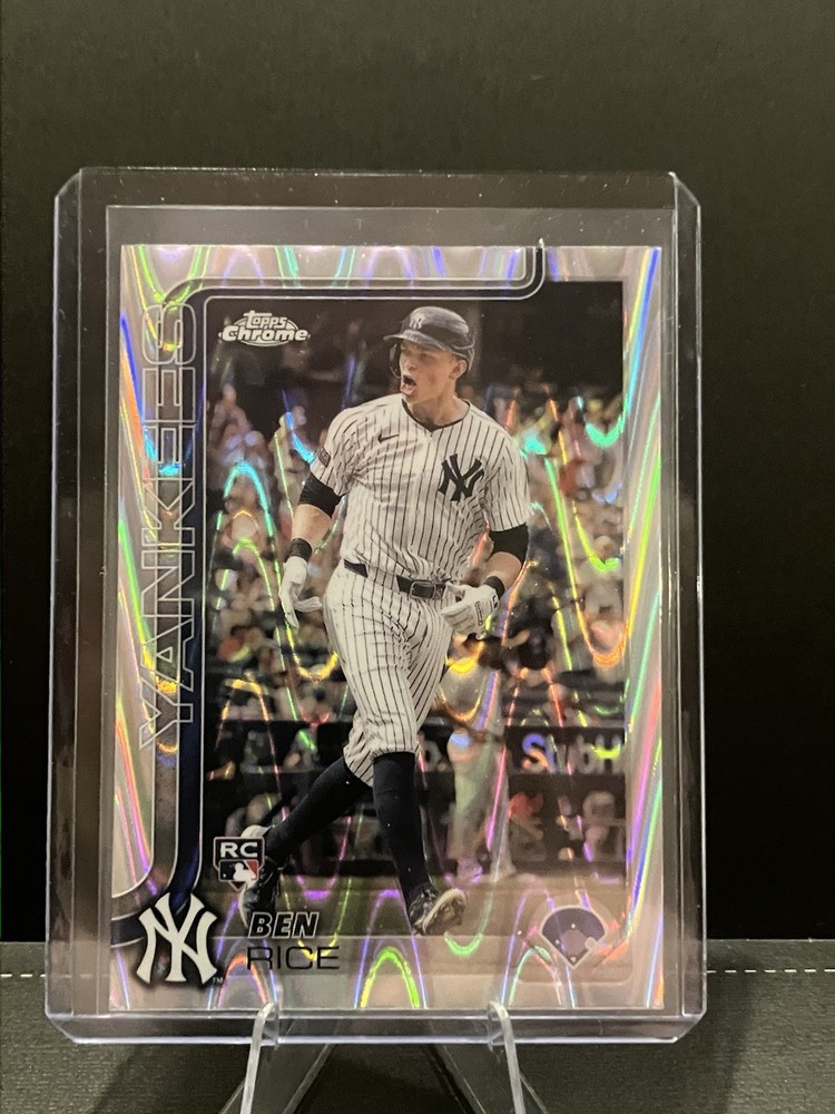 2025 Topps Chrome #139 Ben Rice RayWave Refractor (RC) New York Yankees