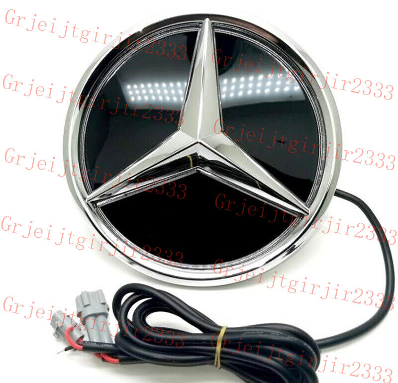 Silver Mirror Star Front Grille Emblem Car LED Light For 2016-2023 E-Class W213
