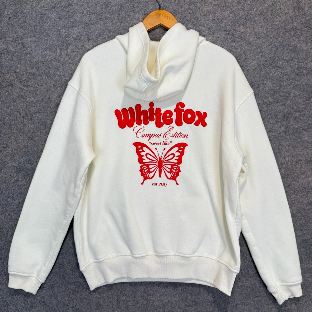 White Fox Campus Edition Hoodie Women M/L Medium Large Oversized Sweet Like Rare