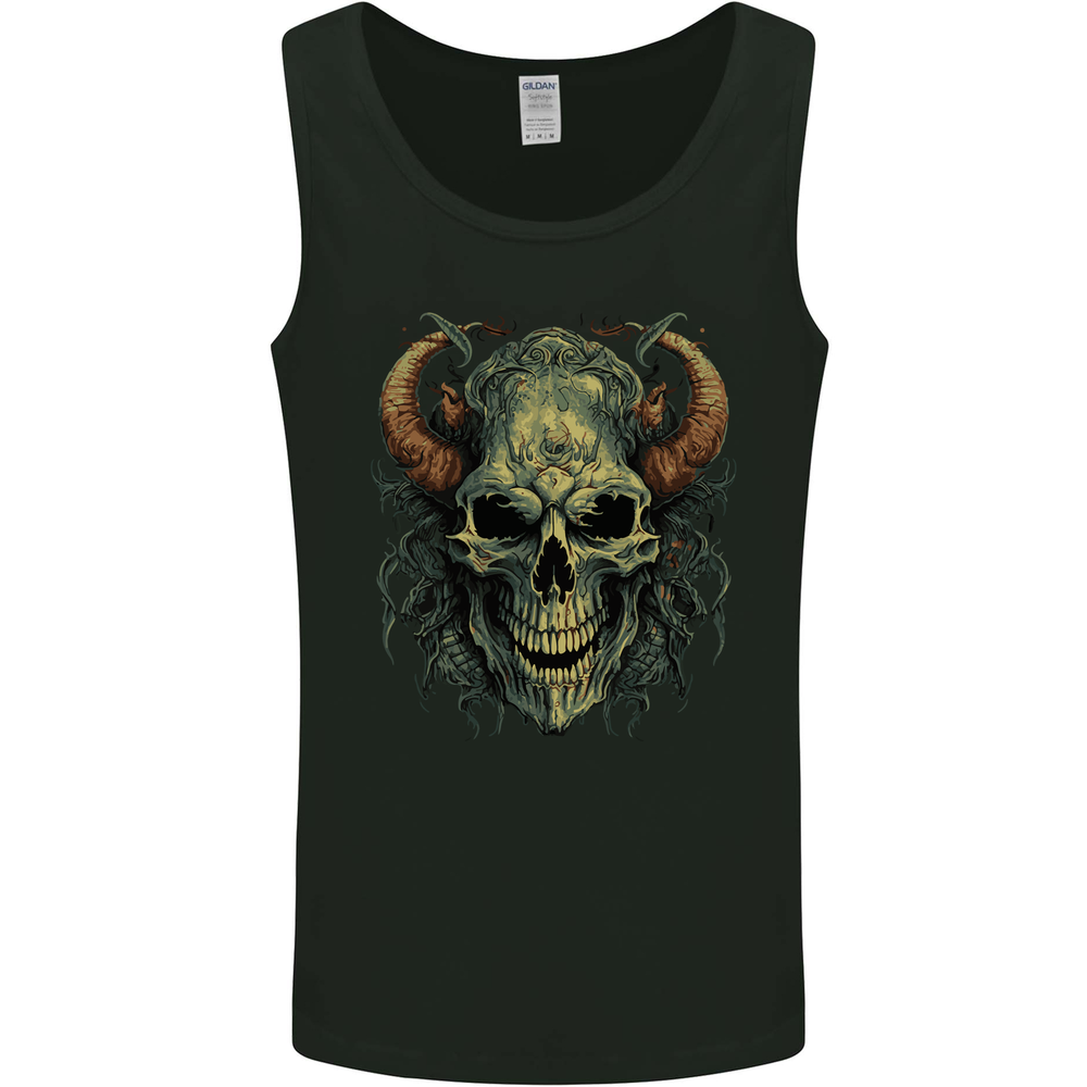 Devil Skull Demon Grim Reaper Satan Mens Vest Tank Top