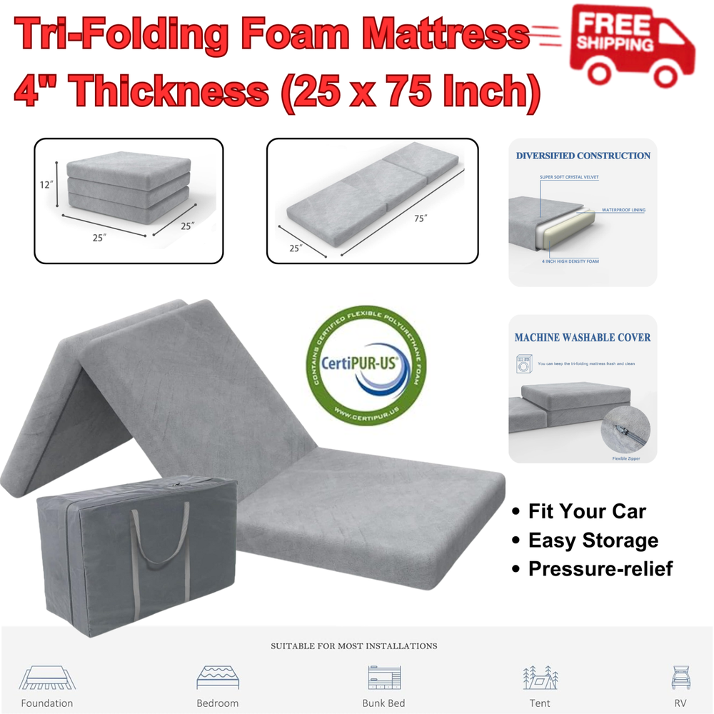 Tri-Fold Foam Mattress 4